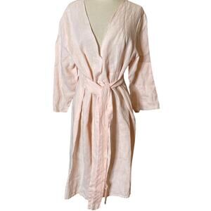 Flax pink linen kimono duster Size Large